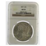 1897 AU55 Morgan Silver Dollar