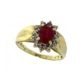 10kt Gold Ruby & Diamond Child