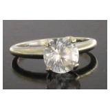 14kt Gold Brilliant 2.00 ct White Topaz Solitaire