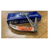 Case XX 620096 persimmon orange bone 1/3000