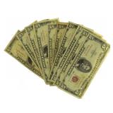 Collection 1963 Red Seal $5 Bank Notes