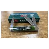Case XX 63087 green bone stockman pocket knife
