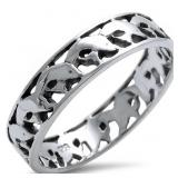 Beautiful Plain Dolphin Eternity Band
