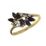 10kt Gold Natural Sapphire & Diamond Ring