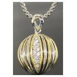 Tri-Toned Large Fashion Necklace