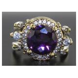 Vintage Style 5.50 ct Citrine/Amethyst Rev. Ring