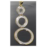 Triple Teardrop Diamond Accent Pendant