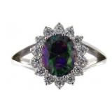 Oval 2.20 ct Mystic Topaz Designer Ring