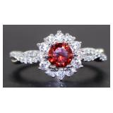 Antique Style Ruby Infinity Designer Ring