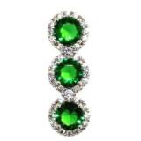 Past-Present-Future 2.50 ct Emerald Pendant