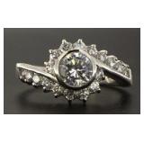 Brilliant White Topaz Solitaire Ring