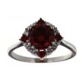 Stunning Round 2.93 ct Ruby Designer Ring