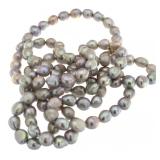Genuine 50" Baroque 9 mm Gray Pearl Necklace