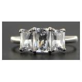 Radiant 2.00 ct White Topaz Designer Ring