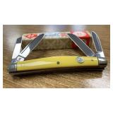 Kissing Crane Yellow Handle Large Congress Pocket