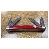 Kissing Crane Red Handle Congress Pocket Knife