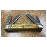 Rattle Snake Bone Handle Congress Pocket Knife