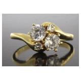 14kt Gold Natural 2.11 ct White Sapphire Ring