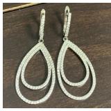 Stunning White Topaz Designer Earrings