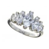 Gorgeous Marquise Cut White Topaz Ring