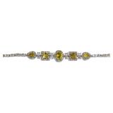 Gorgeous Yellow & White Topaz Designer Bracelet