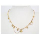Louis Vuitton Gold Fashion Logo Necklace