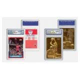 Kobe Bryant Gold & Michael Jordan Fleer Rookie Set