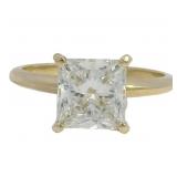 14k Gold 2.35 ct Princess Cut VS Lab Diamond Ring