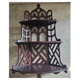 Mahogany Corner Wall Shelf