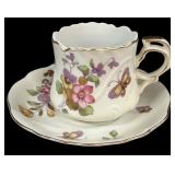 Hand Painted Lefton China Cup & Saucer