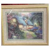 Framed Cottage Picture Thomas Kinkade Print