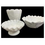(3) Oc Milk Glass ALL GOOD