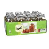 Case of 12 New Quart Ball Mason Jars