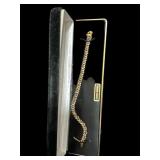 24K Gold Over Sterling Silver Diamond Bracelet