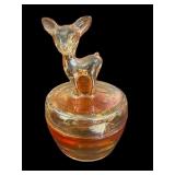 Marigold Jeannette Glass Deer Powder Box