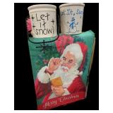 (2) Let it Snow Crocks & Santa Hanging