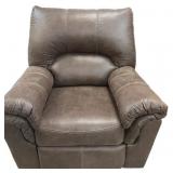 Brown Baseball Stitching Rocker Recliner Showroom