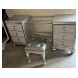 Silver Vanity & Stool