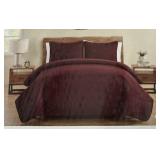 F/Queen Elizabeth 3 pc Reversible Quilt Set