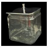 Square Glass Canister wï¿½ Metal Lid