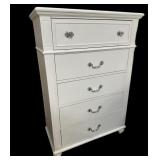 5 Drawer White Chest