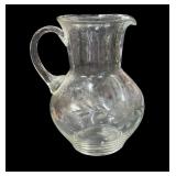 Etched Crystal Pitcher