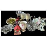 Estate Candle Holders. Candy Dishes, Crystal &