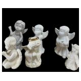 (7) Porcelain Angels wï¿½ Basket
