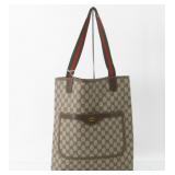 Gucci GG Supreme Web Sherry Line Tote Bag