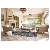 Beachcroft Outdoor Sofa and 2 Chairs with Table