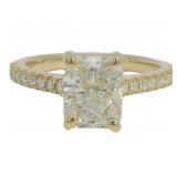 14kt Gold 2.38 ct Radiant Cut Lab Diamond Ring