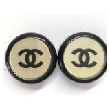 Chanel Coco Mark Logo Mirror Clip-on Earrings