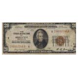 1929 Minneapolis $20 Federal Reserve Bank Note