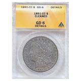 1891 CC Morgan Silver Dollar
